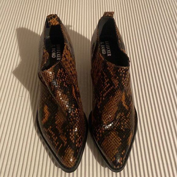bleaker & Bond Shoes - Bleecker & Bond Lydia Snakeskin Booties Size 6.5